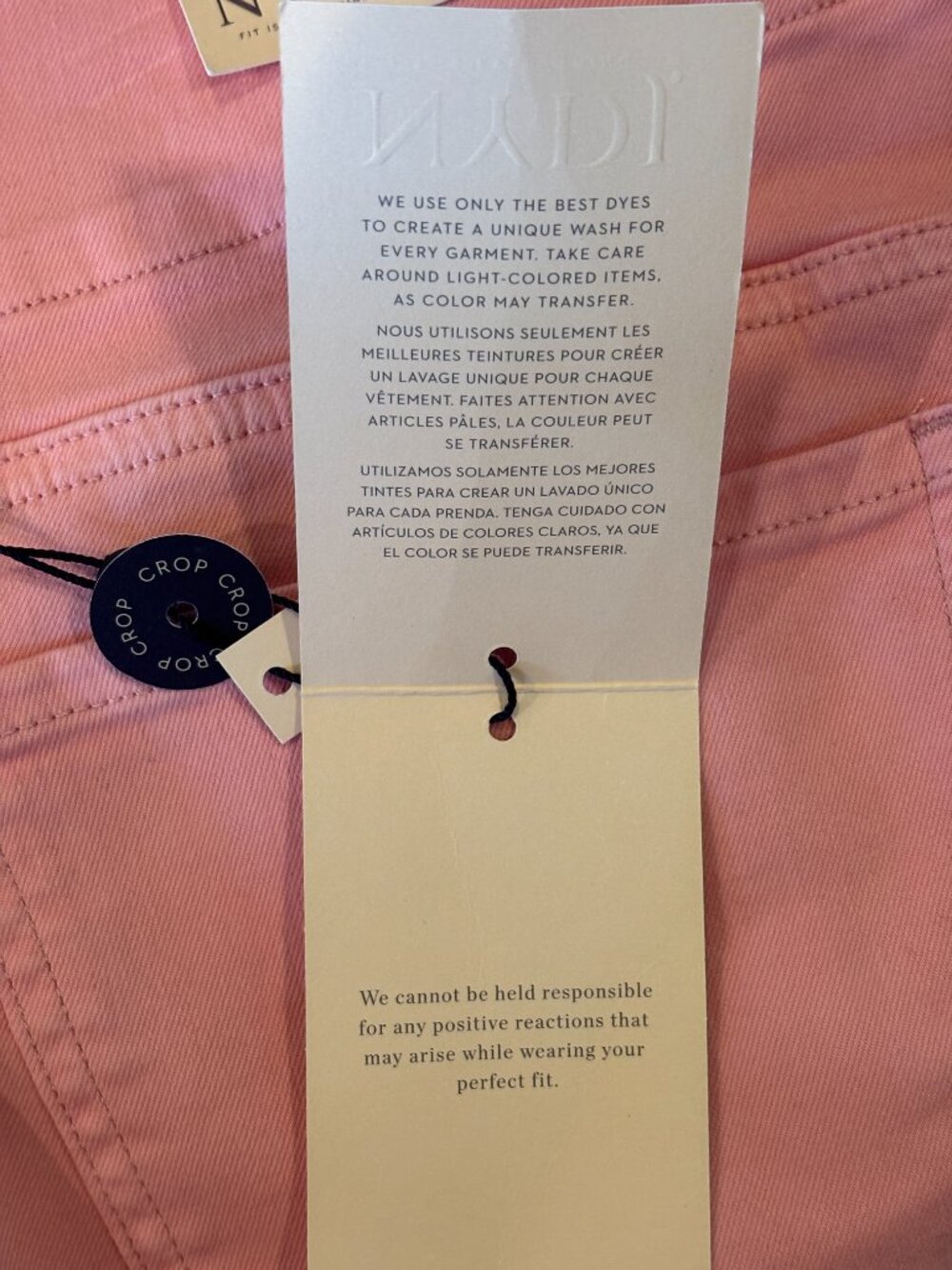 NYDJ | Pink Chloe Capri Jeans, Hollywood WB & Slits | Size 12 | NWT - Picture 6 of 10